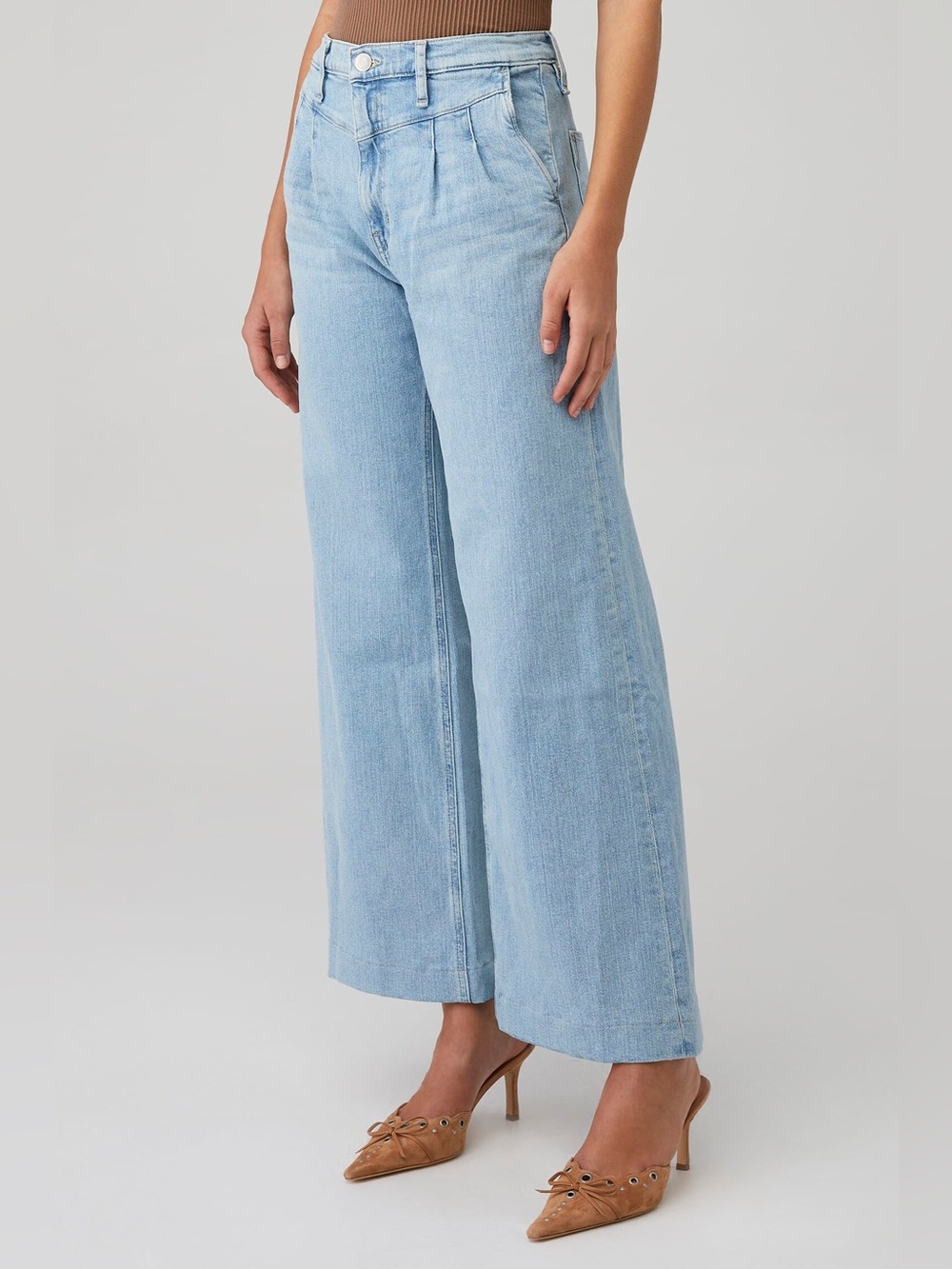 Hudson Jodie Pleated High-Rise Wide-Leg Jeans size 28 - Picture 4 of 14